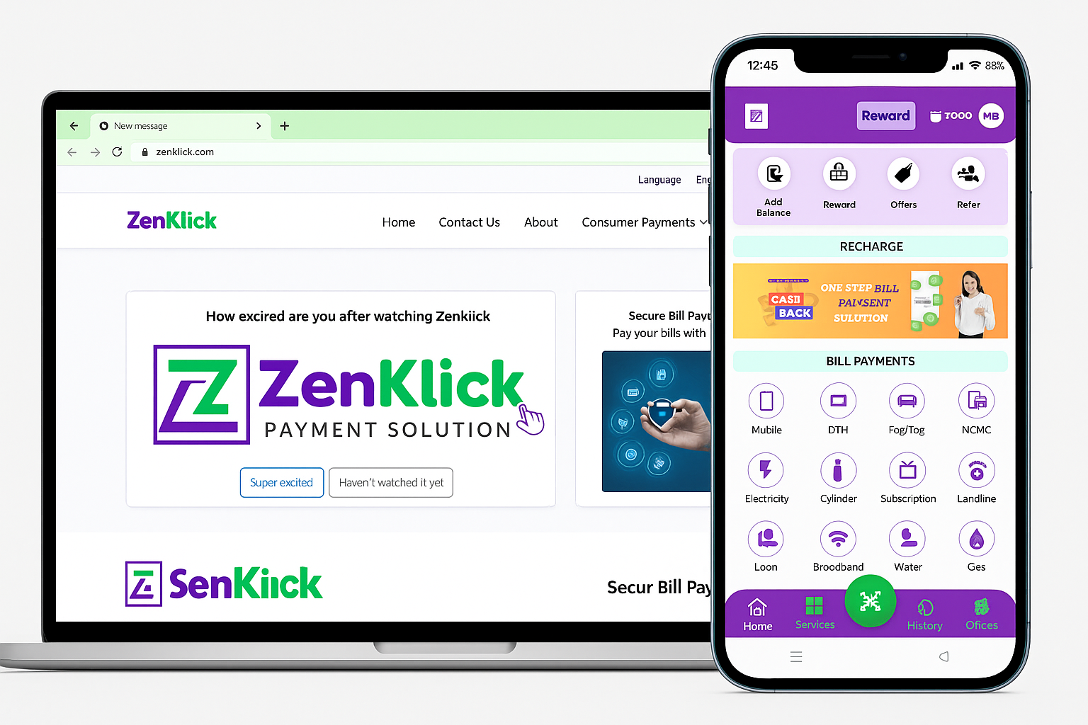 Zenklick P2P Recharge